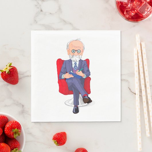 メモ帳とスーツの心理学者 スタンダードランチョンナプキン