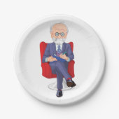メモ帳とスーツの心理学者 ペーパープレート (正面)