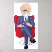 メモ帳とスーツの心理学者 ポスター (正面)