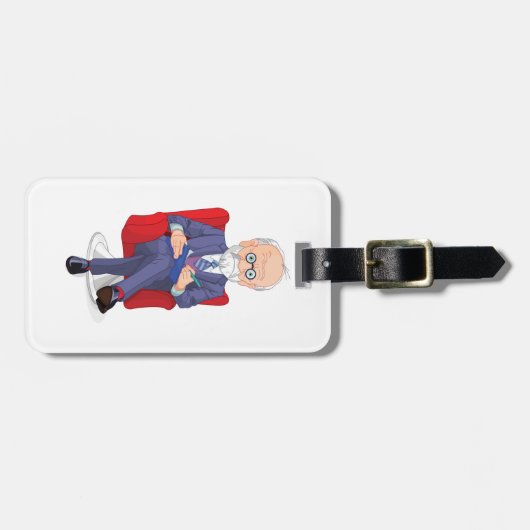 メモ帳とスーツの心理学者 ラゲッジタグ (正面横)