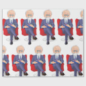 メモ帳とスーツの心理学者 ラッピングペーパー (フラット)