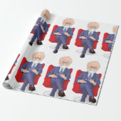 メモ帳とスーツの心理学者 ラッピングペーパー (アンロールド)