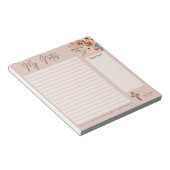 メモ帳とフローラデザインと聖なる書物、 経典 ノートパッド (アングル)