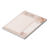 メモ帳とフローラデザインと聖なる書物、 経典 ノートパッド (回転)