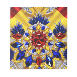 メモ帳とルーマニア色のモダンデザイン ノートパッド