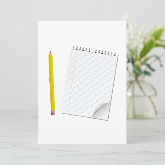 メモ帳と紙招待状 招待状