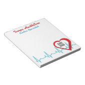 メモ帳のテンプレートハートの状態 ノートパッド (アングル)