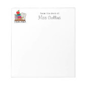 メモ帳のデスクから先生を受け取パーソナライズされたる ノートパッド (正面)