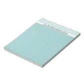 メモ帳のデスクパーソナライズされたから青 ノートパッド (回転)