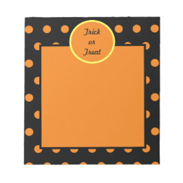 メモ帳のトリックまたは処理（黒とオレンジ） ノートパッド