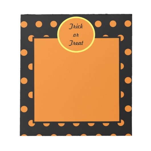 メモ帳のトリックまたは処理（黒とオレンジ） ノートパッド (正面)