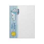 メモ帳のドパーソナライズされたリフトウッドビーチデザイン ノートパッド (回転)