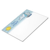 メモ帳のドパーソナライズされたリフトウッドビーチデザイン ノートパッド (アングル)