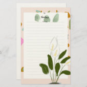 メモ帳の女性の幸せ 便箋 (正面/裏面)