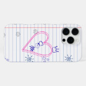 メモ帳の落書き カスタマイズ可能 スマホケース iPhoneケース (裏面横)