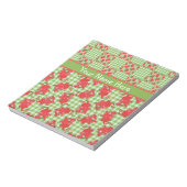 メモ帳またはジョッターをパーソナライズ:かわいい赤いドラゴン ノートパッド (回転)