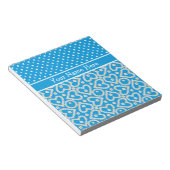 メモ帳をカスタマイズする:ポルカ、デイジー、青 ノートパッド (アングル)