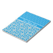 メモ帳をカスタマイズする:ポルカ、デイジー、青 ノートパッド (回転)