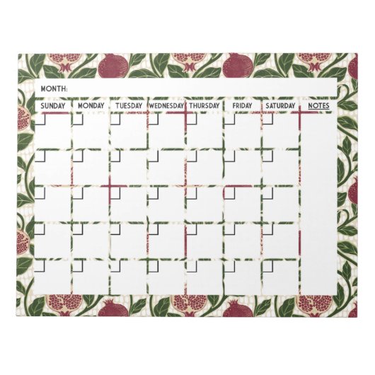 メモ帳カレンダー ノートパッド (正面)