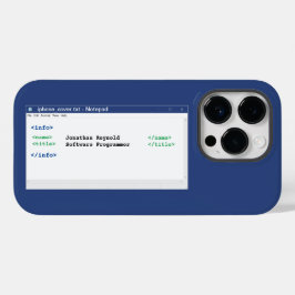 メモ帳コーダプログラマフォーマットComputer Scientist Case-Mate iPhone 14 Proケース