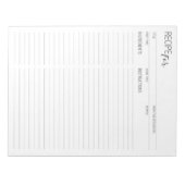 メモ帳シンプルのクリーン+レシピページ ノートパッド (正面)