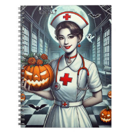 メモ帳ハロウィーンナース日 ノートブック