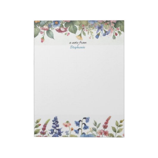 メモ帳パーソナライズされたフローラ ノートパッド (回転)