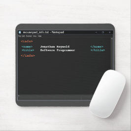 メモ帳フォーマットComputer Programmer Dark Mode Coder マウスパッド