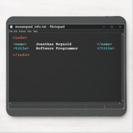 メモ帳フォーマットComputer Programmer Dark Mode Coder マウスパッド