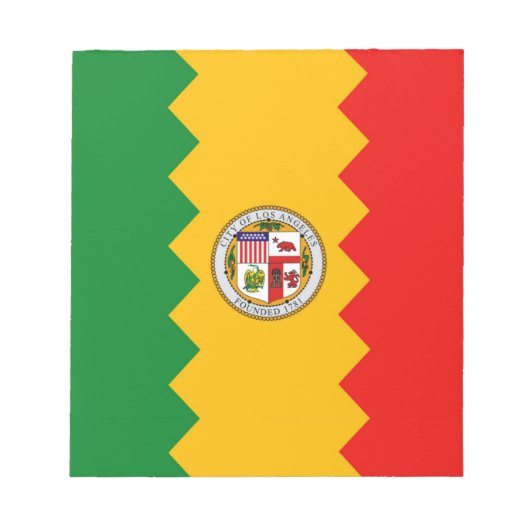 メモ帳(カリフォルニア州ロサンゼルス州旗州) ノートパッド (正面)