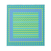 メモ帳、ジョッター： Mix'Match Chevolns、水玉模様 ノートパッド (正面)