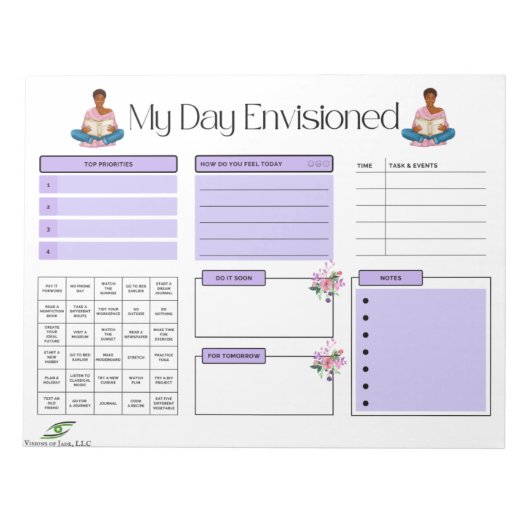 メモ帳：デザイン1 ノートパッド (正面)