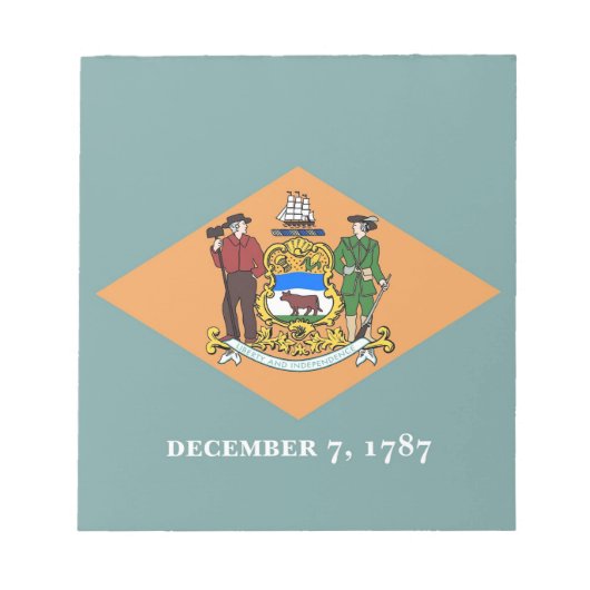 メモ帳(デラウェア州旗州) ノートパッド (正面)