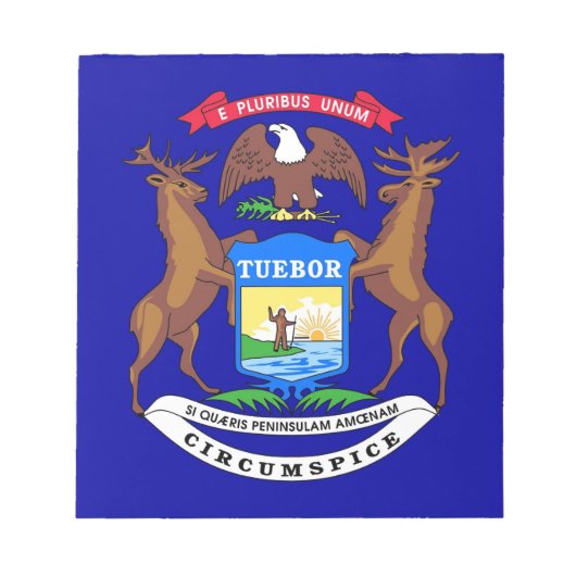 メモ帳(ミシガン州旗州) ノートパッド (正面)