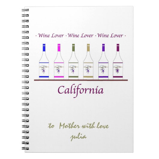 メモ帳、ワイン愛好家、 ノートブック (正面)