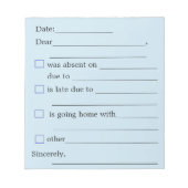 「メモ帳」先生 ノートパッド (正面)