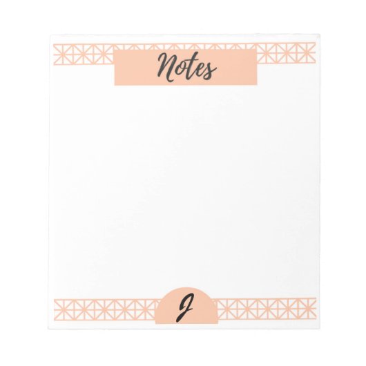 メモ帳：注モノグラムの(Notepad) ノートパッド (正面)