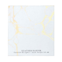 メモ帳 – 青と金ゴールド大理石