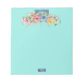 メモ帳 (Floral Blue-Notes2) RFPMDesigns 2024 (正面)
