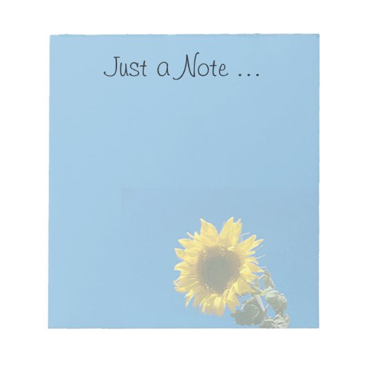 メモ帳 – sunflower "Just a note" (正面)