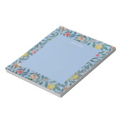 メモ帳: WILLIAM MORRIS : "BLUE POMERATES" ノートパッド (回転)