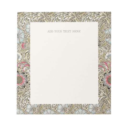 メモ帳： WILLIAM MORRIS : CORNCOCKLE ノートパッド (正面)