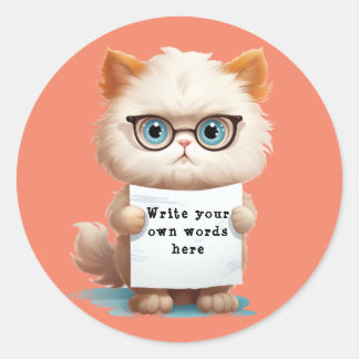 メモ猫 ラウンドシール