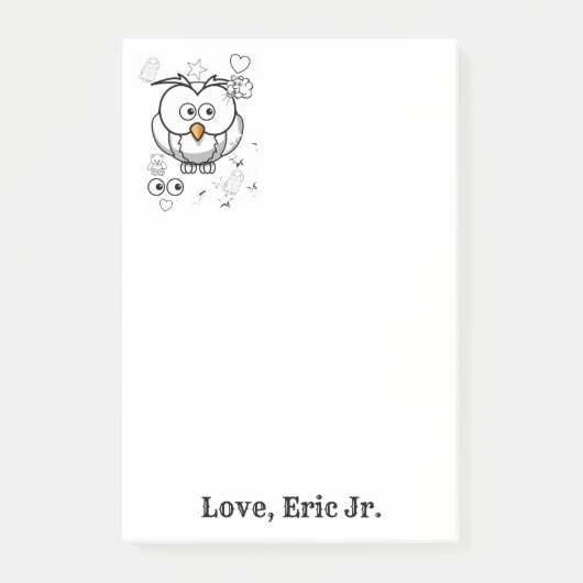 メモ オウル カラーリング ポストイット ノート (正面)