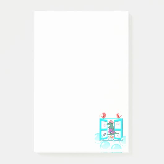 メモ ワニの入浴時間 ポストイット (正面)