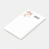 メモ 新年おめでとう！ 2021 ポストイット (アングル)