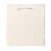 メモ 暖かい桃のスクリプト ノートパッド (正面)