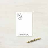 メモ 象 花柄 カラーリング ポストイット ノート (デスク上)