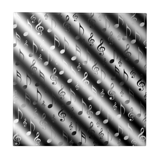 メモ，音楽，金属，楽譜，バンド，クレフ、 音符記号, タイル (正面)