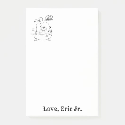 メモ 鳥 ぬりえ ポストイット (正面)